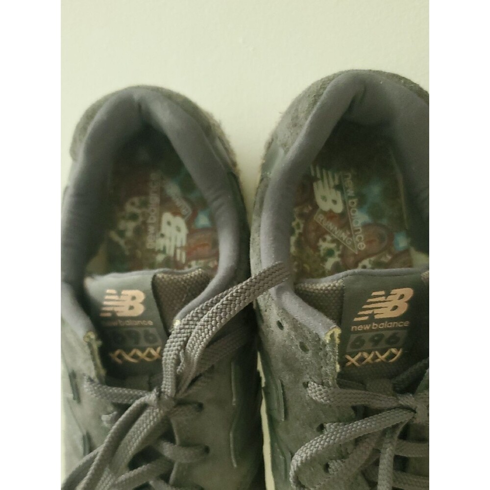 New Balance 696 Gray Suede Lace-Up Sneakers Size US 9 WL696BY - Picture 7 of 13